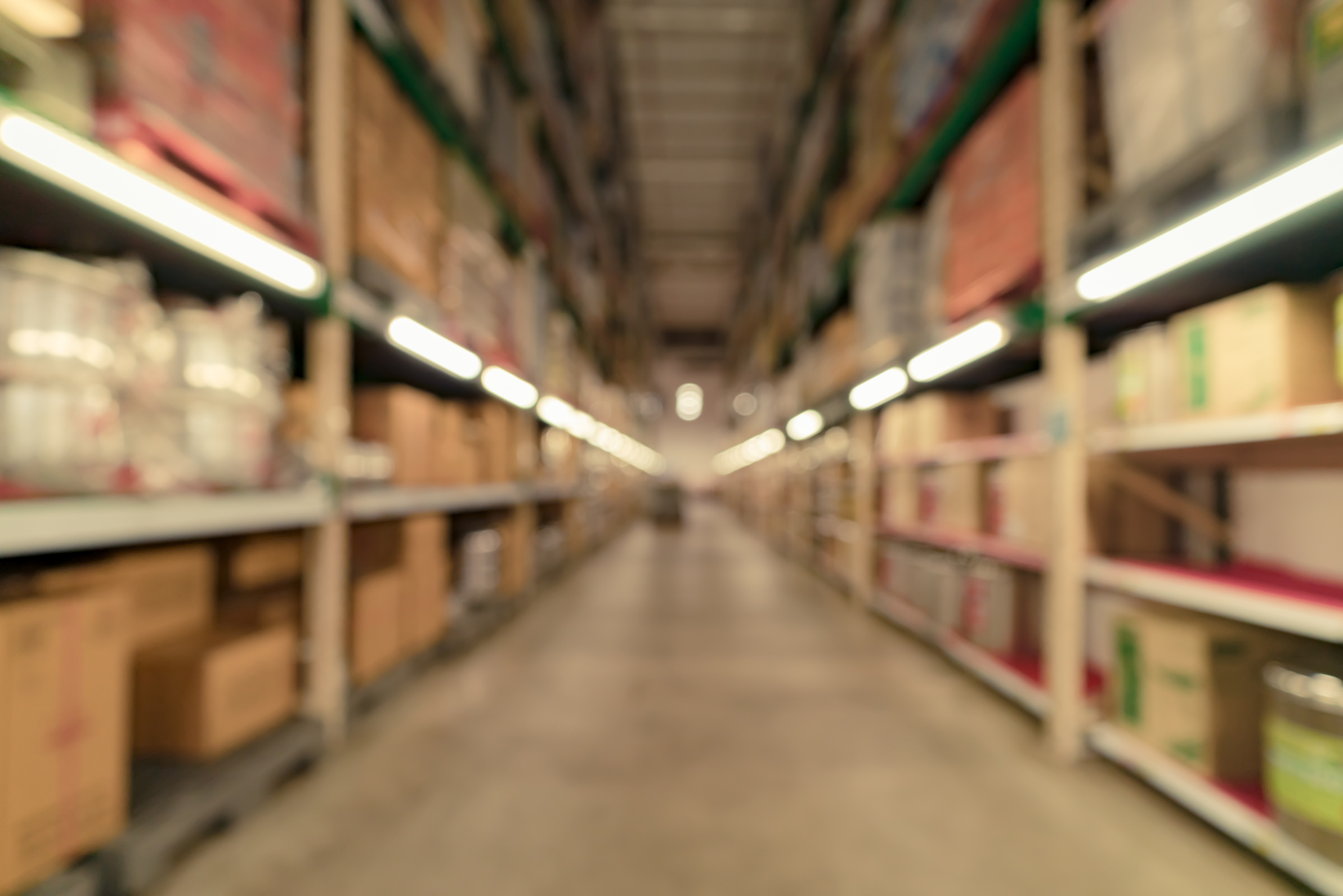 blurred image of  wholesale warehouse